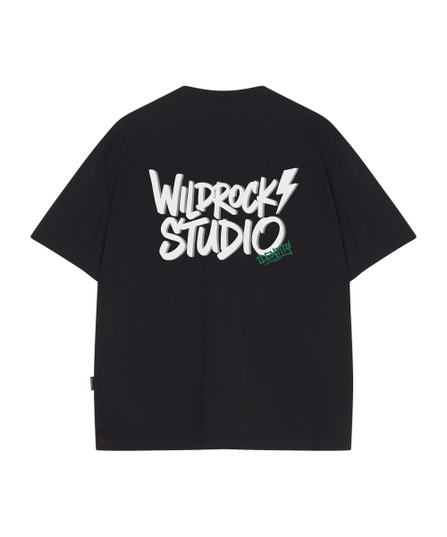 WILDROCK(ワイルドロック)の「ライトニングシャドウ クールコットンオーバーサイズ半袖Tシャツ(Tシャツ/カットソー・メンズ・ブラック/ホワイト/ピンク/ブルー/スカイブルー/チャコール/イエロー・SMALL/MEDIUM/LARGE)」の8枚目の写真