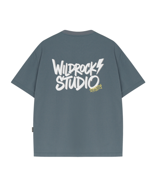 WILDROCK(ワイルドロック)の「ライトニングシャドウ クールコットンオーバーサイズ半袖Tシャツ(Tシャツ/カットソー・メンズ・ブラック/ホワイト/ピンク/ブルー/スカイブルー/チャコール/イエロー・SMALL/MEDIUM/LARGE)」の10枚目の写真