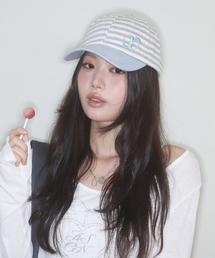 DUO STRIPE BALL CAP / LIGHT BLUE