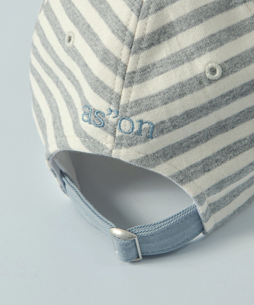 ASON(アズオン)の「DUO STRIPE BALL CAP / LIGHT BLUE(キャップ・レディース・その他・FREE)」の6枚目の写真