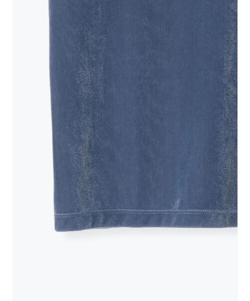Te chichi（テチチ）の「シアーベロアロゴ刺繍Tシャツ（Tシャツ/カットソー・レディース・ブルー/オフホワイト/ブラック・F）」の6枚目の写真