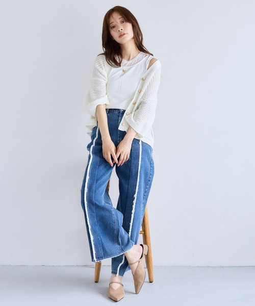 mysty woman（ミスティウーマン）の「フェイクスエードベルトミュール 1043132（サンダル・レディース・ブラック/ベージュ・LARGE/MEDIUM）」の16枚目の写真