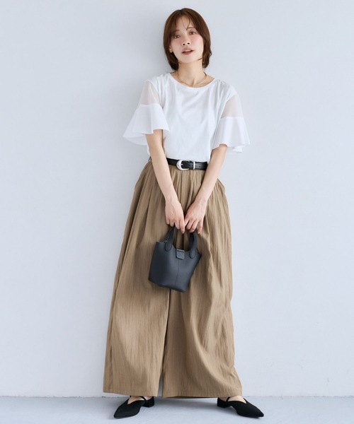 mysty woman（ミスティウーマン）の「フェイクスエードベルトミュール 1043132（サンダル・レディース・ブラック/ベージュ・LARGE/MEDIUM）」の7枚目の写真
