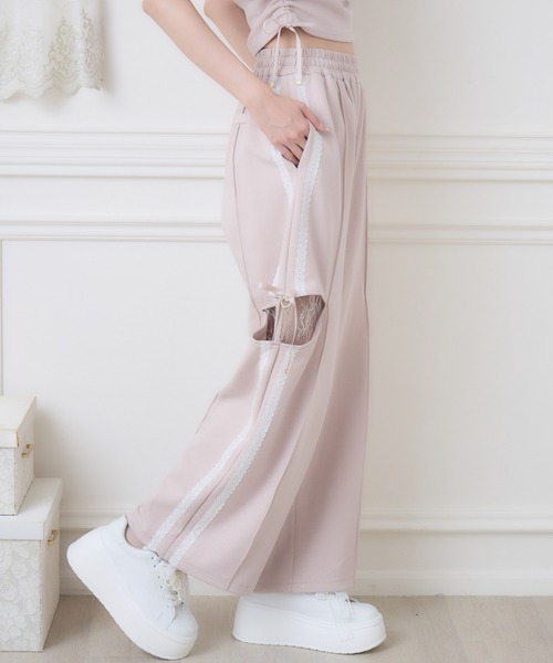 couture BY ROJITA(クチュールバイロジータ)の「【セットアップ対応】サイドレースラメスウェットパンツ(スウェットパンツ・レディース・ブラック/グレー/ピンク・FREE)」の7枚目の写真