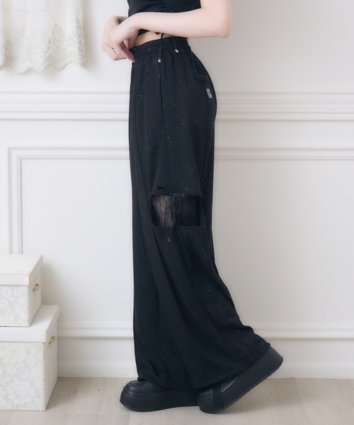 couture BY ROJITA(クチュールバイロジータ)の「【セットアップ対応】サイドレースラメスウェットパンツ(スウェットパンツ・レディース・ブラック/グレー/ピンク・FREE)」の13枚目の写真