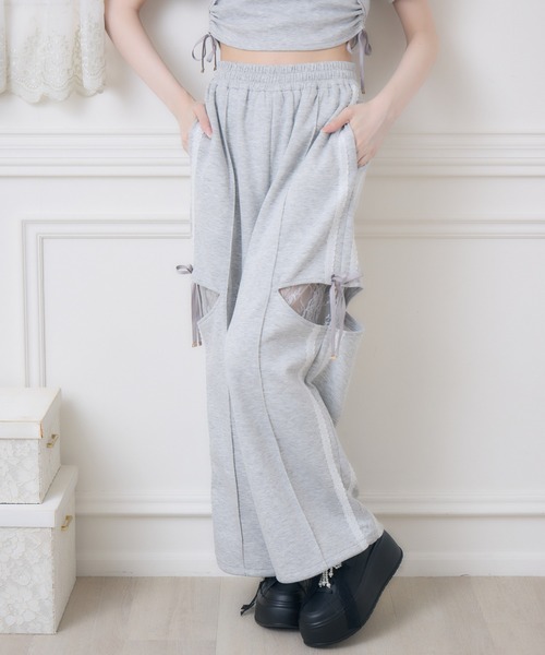 couture BY ROJITA(クチュールバイロジータ)の「【セットアップ対応】サイドレースラメスウェットパンツ(スウェットパンツ・レディース・ブラック/グレー/ピンク・FREE)」の19枚目の写真