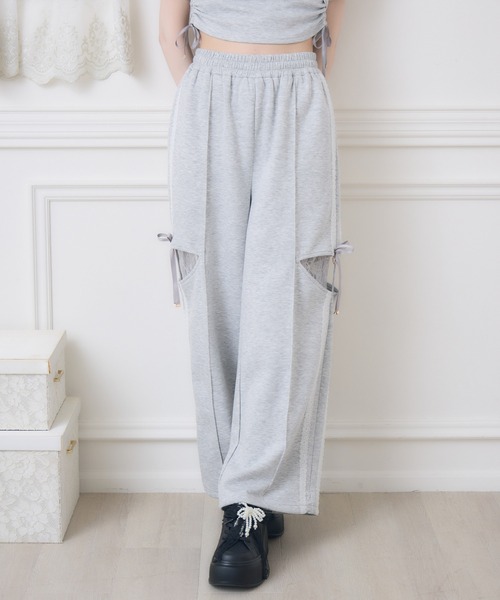 couture BY ROJITA(クチュールバイロジータ)の「【セットアップ対応】サイドレースラメスウェットパンツ(スウェットパンツ・レディース・ブラック/グレー/ピンク・FREE)」の18枚目の写真