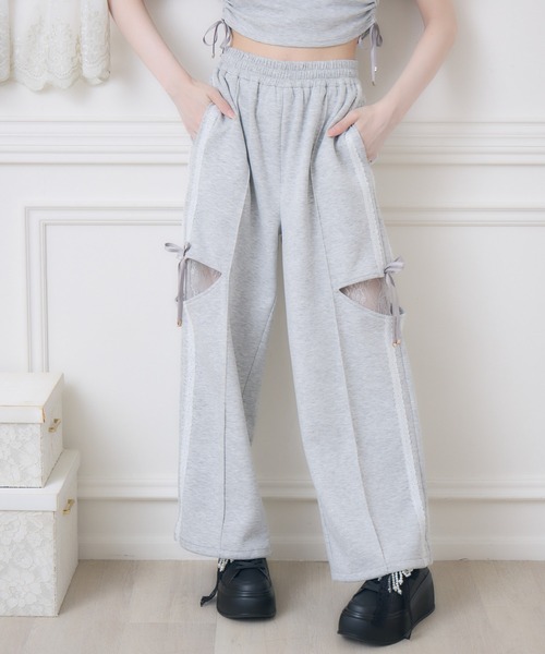 couture BY ROJITA(クチュールバイロジータ)の「【セットアップ対応】サイドレースラメスウェットパンツ(スウェットパンツ・レディース・ブラック/グレー/ピンク・FREE)」の20枚目の写真
