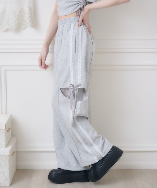 couture BY ROJITA(クチュールバイロジータ)の「【セットアップ対応】サイドレースラメスウェットパンツ(スウェットパンツ・レディース・ブラック/グレー/ピンク・FREE)」の21枚目の写真