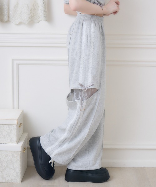 couture BY ROJITA(クチュールバイロジータ)の「【セットアップ対応】サイドレースラメスウェットパンツ(スウェットパンツ・レディース・ブラック/グレー/ピンク・FREE)」の22枚目の写真