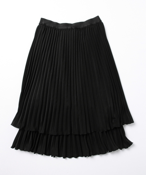 Ray BEAMS（レイビームス）の「◇Ray BEAMS / プリーツ ティアード スカート（スカート・レディース・ブラック/ベージュ/レッド・0/1）」の20枚目の写真