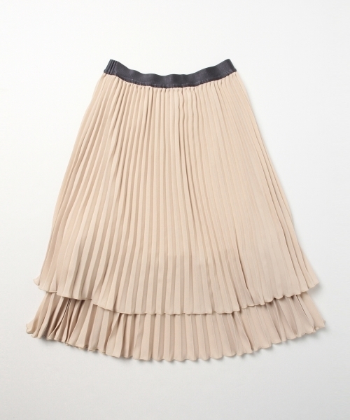 Ray BEAMS（レイビームス）の「◇Ray BEAMS / プリーツ ティアード スカート（スカート・レディース・ブラック/ベージュ/レッド・0/1）」の16枚目の写真