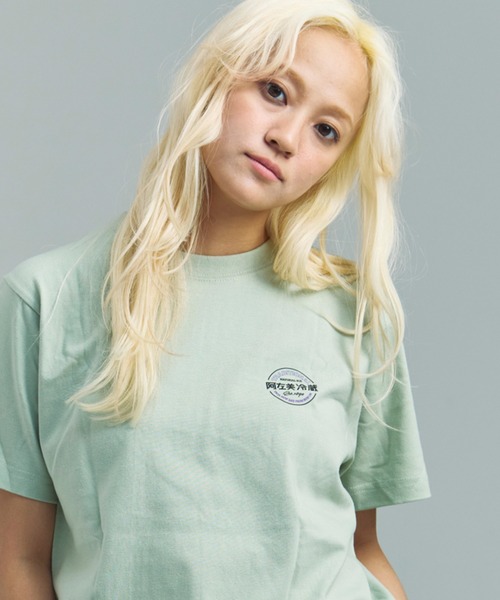 Duckster(ダックスター)の「952408 阿左美冷蔵コラボS/STEE(かき氷と白玉)(Tシャツ/カットソー・メンズ・ホワイト/スモーキーグリーン系/ライトグレー・L/M/XL)」の3枚目の写真