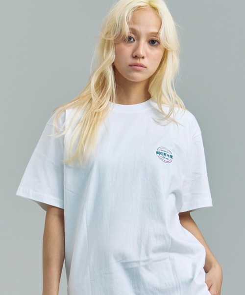 Duckster(ダックスター)の「952408 阿左美冷蔵コラボS/STEE(かき氷と白玉)(Tシャツ/カットソー・メンズ・ホワイト/スモーキーグリーン系/ライトグレー・L/M/XL)」の5枚目の写真