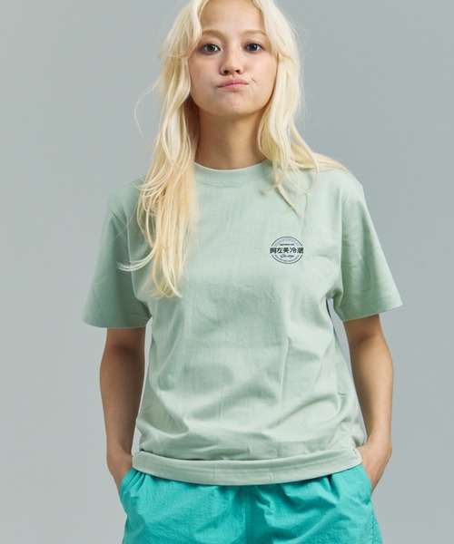 Duckster(ダックスター)の「952408 阿左美冷蔵コラボS/STEE(かき氷と白玉)(Tシャツ/カットソー・メンズ・ホワイト/スモーキーグリーン系/ライトグレー・L/M/XL)」の21枚目の写真