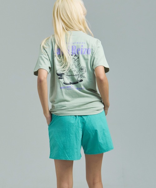 Duckster(ダックスター)の「952408 阿左美冷蔵コラボS/STEE(かき氷と白玉)(Tシャツ/カットソー・メンズ・ホワイト/スモーキーグリーン系/ライトグレー・L/M/XL)」の19枚目の写真