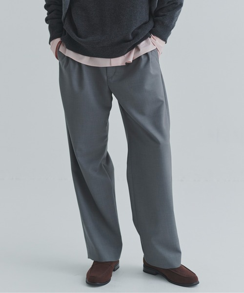 CULLNI(クルニ)の「Dry Gabardine 4Tuck Wide Pants(スラックス・メンズ・ピンク/ブラック/グレー/ネイビー・1/2/0)」の1枚目の写真