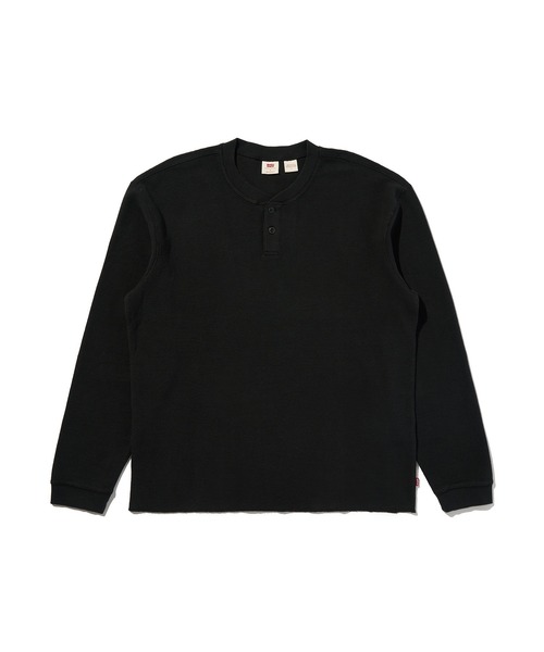 Levi's(リーバイス)の「Levi's/リーバイス リラックス ロングスリーブ ヘンリーTシャツ(Tシャツ/カットソー・メンズ・ブラック・XL/S/M)」の4枚目の写真