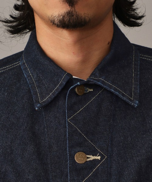 Lee（リー）の「【101 101周年記念特別モデル】ANNIVERSARY 101 RIDERS JACKET セットアップ可（デニムジャケット・メンズ・インディゴブルー・SMALL/X-LARGE/LARGE/MEDIUM）」の6枚目の写真