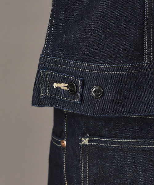 Lee（リー）の「【101 101周年記念特別モデル】ANNIVERSARY 101 RIDERS JACKET セットアップ可（デニムジャケット・メンズ・インディゴブルー・SMALL/X-LARGE/LARGE/MEDIUM）」の9枚目の写真