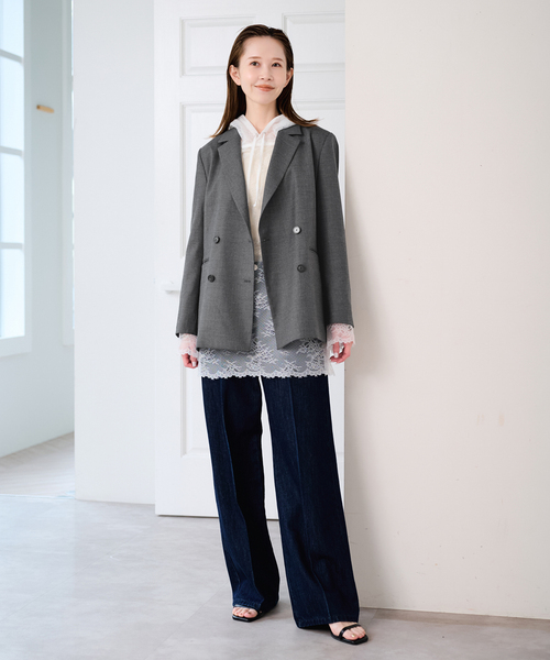 U by SPICK&SPAN(ユーバイスピックアンドスパン)の「ARCHIVE STANCE/アーカイブスタンス lace hoodie(シャツ/ブラウス・レディース・ホワイト/ブラック・FREE)」の11枚目の写真