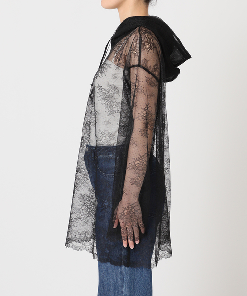 U by SPICK&SPAN(ユーバイスピックアンドスパン)の「ARCHIVE STANCE/アーカイブスタンス lace hoodie(シャツ/ブラウス・レディース・ホワイト/ブラック・FREE)」の18枚目の写真