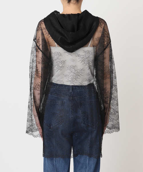 U by SPICK&SPAN(ユーバイスピックアンドスパン)の「ARCHIVE STANCE/アーカイブスタンス lace hoodie(シャツ/ブラウス・レディース・ホワイト/ブラック・FREE)」の19枚目の写真