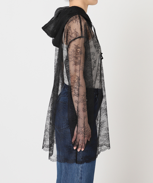 U by SPICK&SPAN(ユーバイスピックアンドスパン)の「ARCHIVE STANCE/アーカイブスタンス lace hoodie(シャツ/ブラウス・レディース・ホワイト/ブラック・FREE)」の20枚目の写真