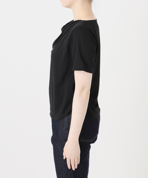 SLOBE IENA(スローブイエナ)の「ソフト天竺ドレープTEE(Tシャツ/カットソー・レディース・ブラック/ブラウン・FREE)」の19枚目の写真