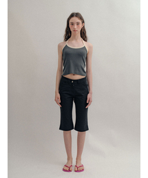VISUS（ヴィスシュ）の「Cotton Capri Pants_Black（その他パンツ）」