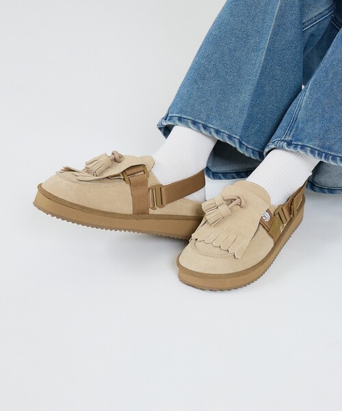 SHAKA(シャカ)の「【SHAKA / シャカ】キルトタッセル ミュールサンダル / SK-296 MOC MULE TASSEL SUEDE(モカシン/デッキシューズ・メンズ・ベージュ/ダークブラウン/ブラック・28/27/26)」の3枚目の写真
