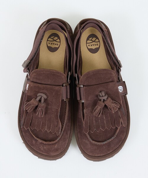 SHAKA(シャカ)の「【SHAKA / シャカ】キルトタッセル ミュールサンダル / SK-296 MOC MULE TASSEL SUEDE(モカシン/デッキシューズ・メンズ・ベージュ/ダークブラウン/ブラック・28/27/26)」の18枚目の写真