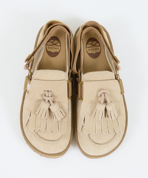 SHAKA(シャカ)の「【SHAKA / シャカ】キルトタッセル ミュールサンダル / SK-296 MOC MULE TASSEL SUEDE(モカシン/デッキシューズ・メンズ・ベージュ/ダークブラウン/ブラック・28/27/26)」の13枚目の写真