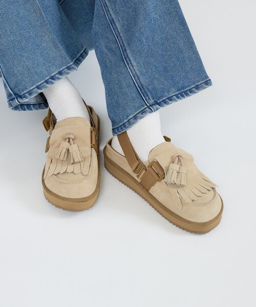 SHAKA(シャカ)の「【SHAKA / シャカ】キルトタッセル ミュールサンダル / SK-296 MOC MULE TASSEL SUEDE(モカシン/デッキシューズ・メンズ・ベージュ/ダークブラウン/ブラック・28/27/26)」の5枚目の写真