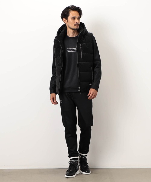 NICOLE CLUB FOR MEN(ニコルクラブフォーメン)の「【NICOLE SPORTS】ロゴデザインパテッドベスト(ダウンベスト・メンズ・ブラック系その他/ブラック・MEDIUM/LARGE/X-LARGE)」の3枚目の写真