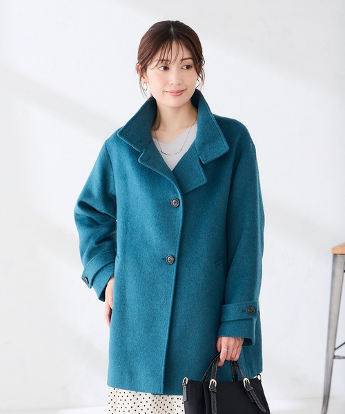a.v.v(アーヴェヴェ)の「スタンドカラー ミディ コート(その他アウター・レディース・ブラック/ライトグレー/グリーン・34/40/36/42/38)」の8枚目の写真