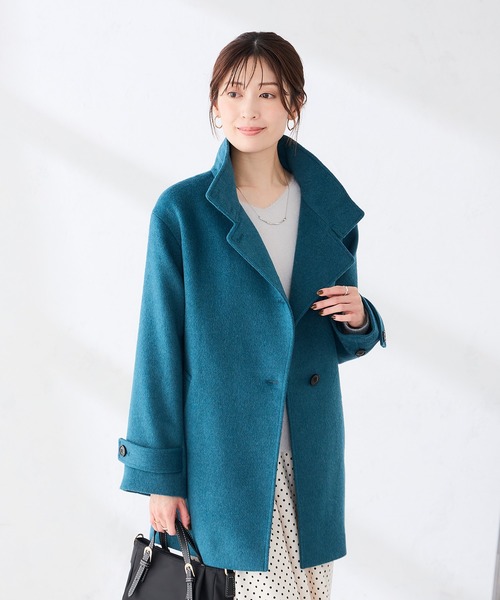 a.v.v(アーヴェヴェ)の「スタンドカラー ミディ コート(その他アウター・レディース・ブラック/ライトグレー/グリーン・34/40/36/42/38)」の9枚目の写真