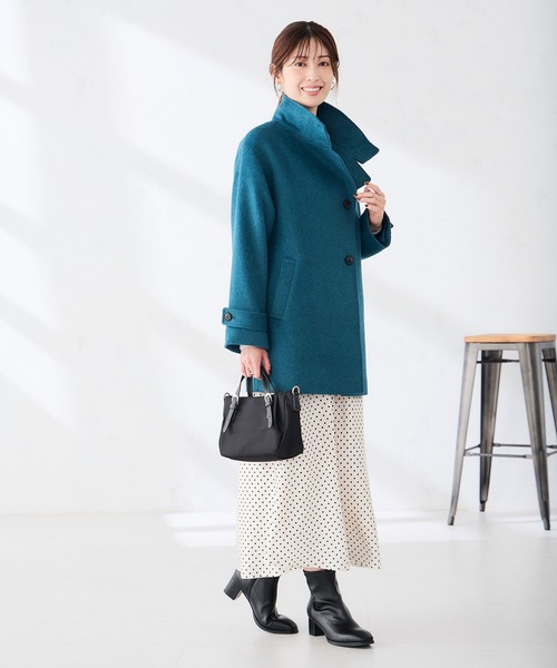 a.v.v(アーヴェヴェ)の「スタンドカラー ミディ コート(その他アウター・レディース・ブラック/ライトグレー/グリーン・34/40/36/42/38)」の14枚目の写真