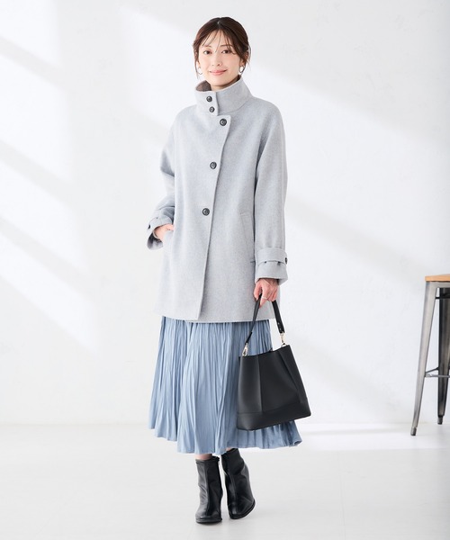 a.v.v(アーヴェヴェ)の「スタンドカラー ミディ コート(その他アウター・レディース・ブラック/ライトグレー/グリーン・34/40/36/42/38)」の22枚目の写真