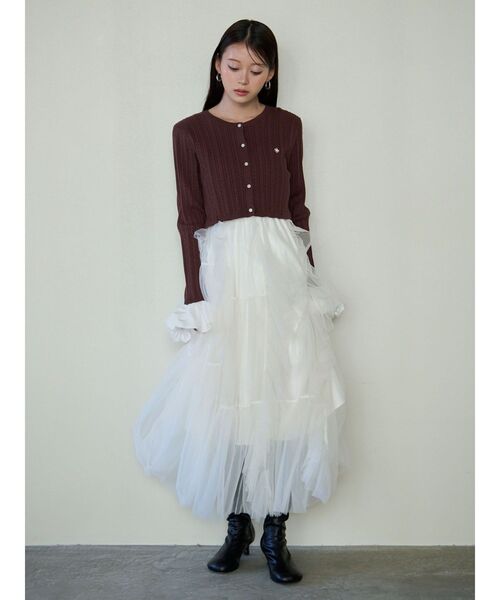 LAGUNAMOON(ラグナムーン)の「ラッフルボリュームチュールスカート(スカート・レディース・ホワイト/その他1・SMALL/MEDIUM)」の6枚目の写真