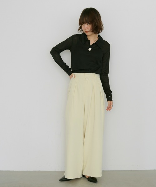 cheriella(シェリエラ)の「【cheriella】タックスラックス TUCK SLACKS(スラックス・レディース・ブラック/イエロー/オフホワイト・FREE)」の11枚目の写真