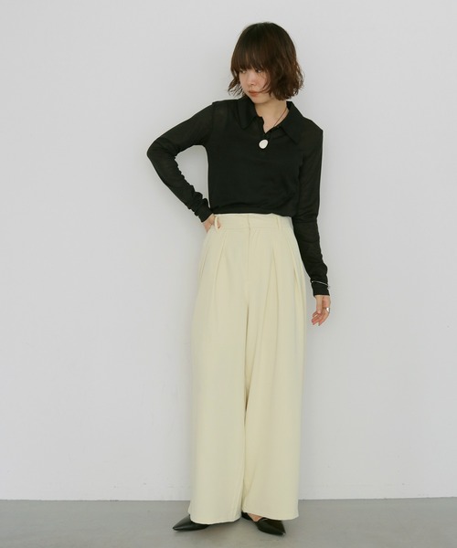 cheriella(シェリエラ)の「【cheriella】タックスラックス TUCK SLACKS(スラックス・レディース・ブラック/イエロー/オフホワイト・FREE)」の13枚目の写真