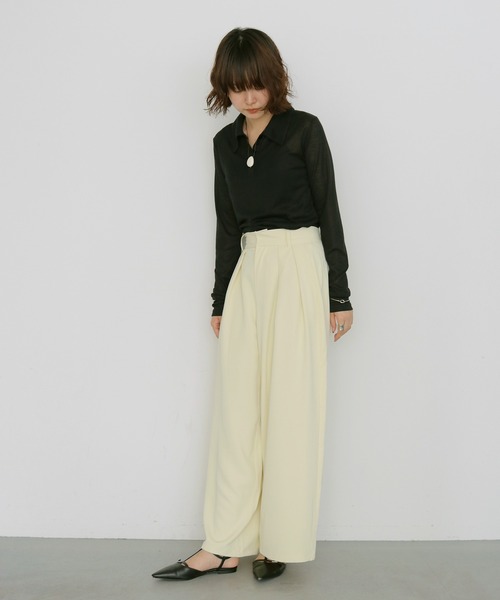cheriella(シェリエラ)の「【cheriella】タックスラックス TUCK SLACKS(スラックス・レディース・ブラック/イエロー/オフホワイト・FREE)」の18枚目の写真