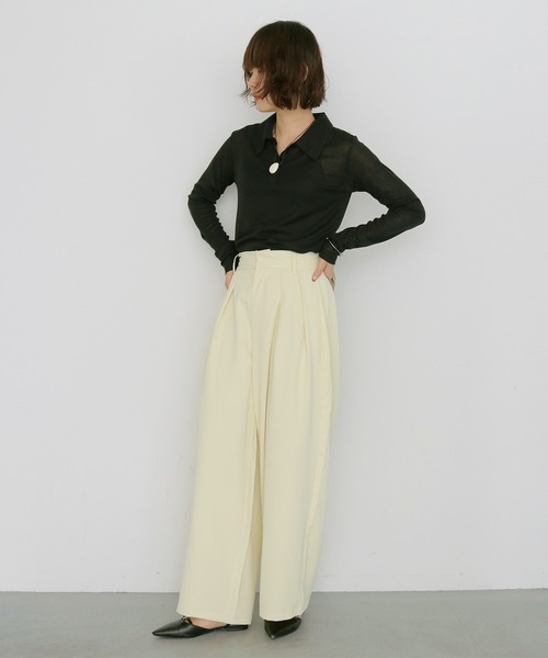 cheriella(シェリエラ)の「【cheriella】タックスラックス TUCK SLACKS(スラックス・レディース・ブラック/イエロー/オフホワイト・FREE)」の19枚目の写真