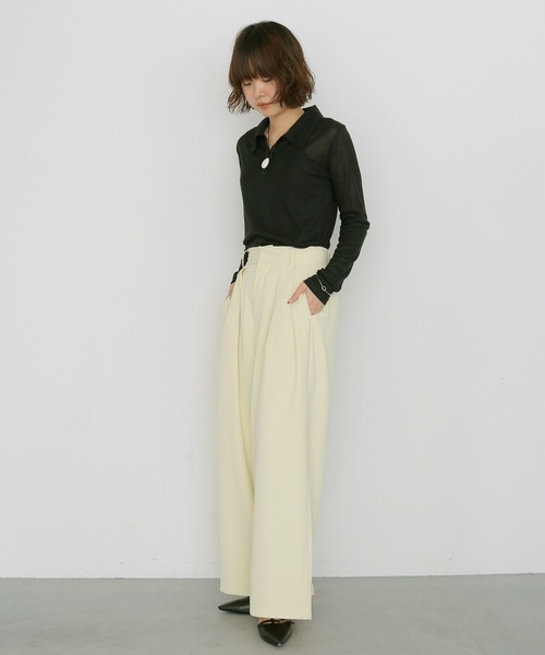 cheriella(シェリエラ)の「【cheriella】タックスラックス TUCK SLACKS(スラックス・レディース・ブラック/イエロー/オフホワイト・FREE)」の20枚目の写真