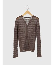 Sheer shirring cardigan
