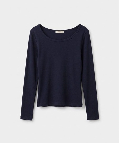 CANAL JEAN(キャナルジーン)の「El mar コットンラウンドネックロンT(Tシャツ/カットソー・レディース・ホワイト/ダークネイビー/チャコールグレー/ブラック・ONE SIZE)」の4枚目の写真