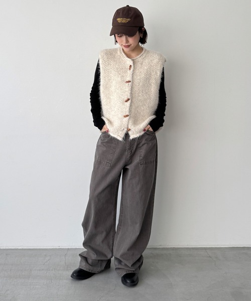 CANAL JEAN(キャナルジーン)の「El mar コットンラウンドネックロンT(Tシャツ/カットソー・レディース・ホワイト/ダークネイビー/チャコールグレー/ブラック・ONE SIZE)」の13枚目の写真