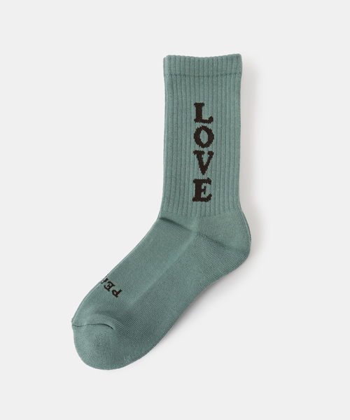 ROSTER SOX(ロスターソックス)の「ROSTER SOX / ロスターソックス LOVE(ソックス/靴下・レディース・ホワイト/グリーン・SMALL/MEDIUM)」の2枚目の写真