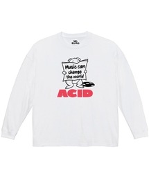 NOBOUND(ノーバウンド) 長袖Tシャツ メッセージ ロゴ ポップイラスト プリント ビッグシルエット ロンT トップス レディース ユニセックス